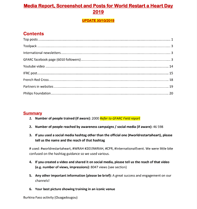 WRAH day Report 2019