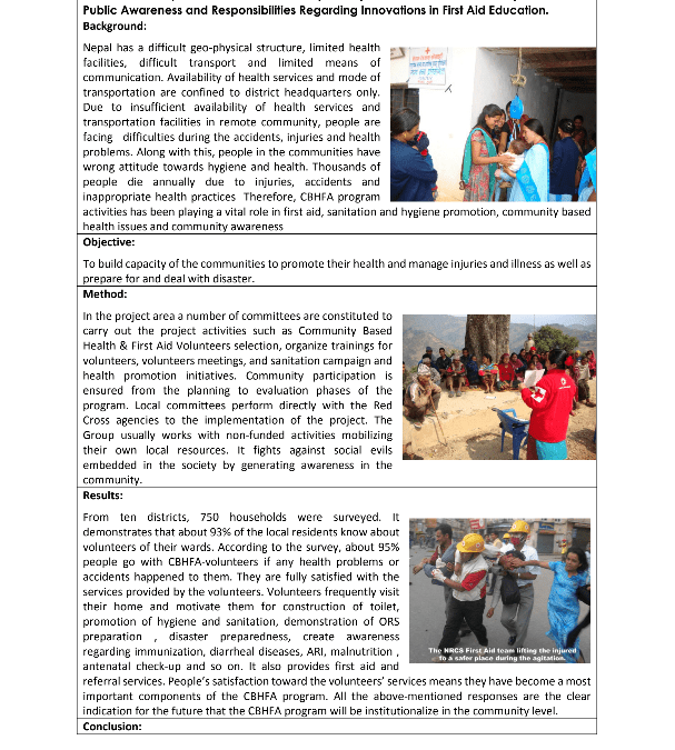 Case study: CBHFA in Nepal