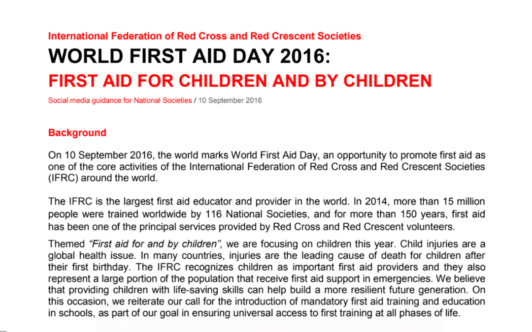 Social media tips: First Aid & Children