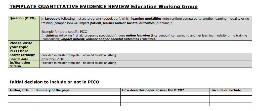 Quantitative Evidence Review