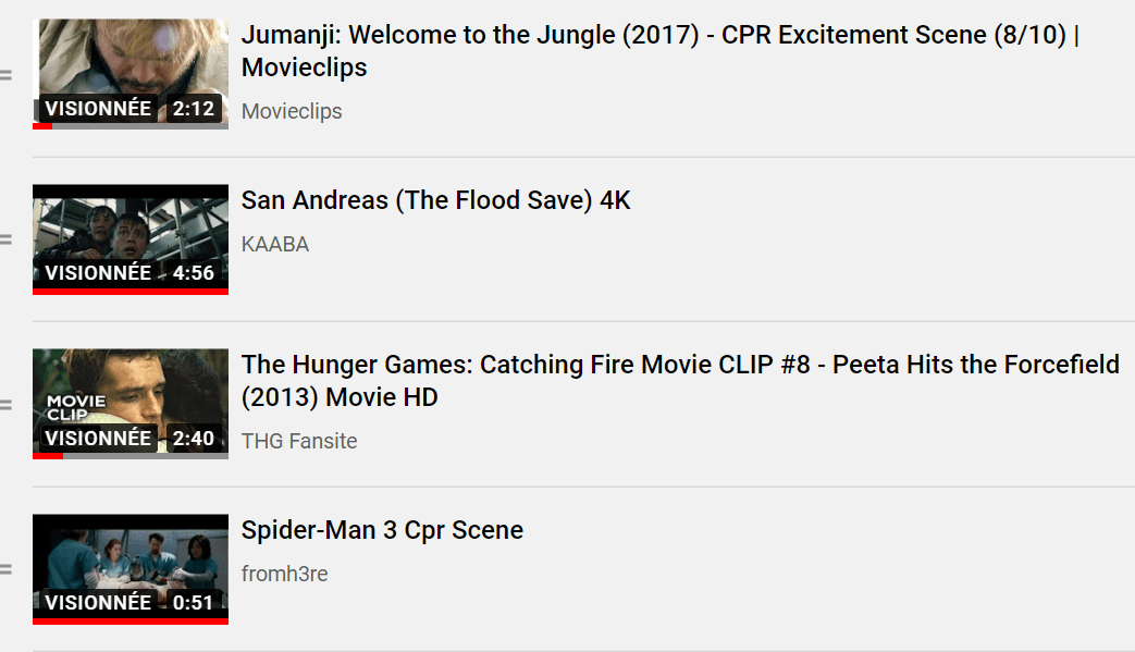Video playlist : CPR Scenes