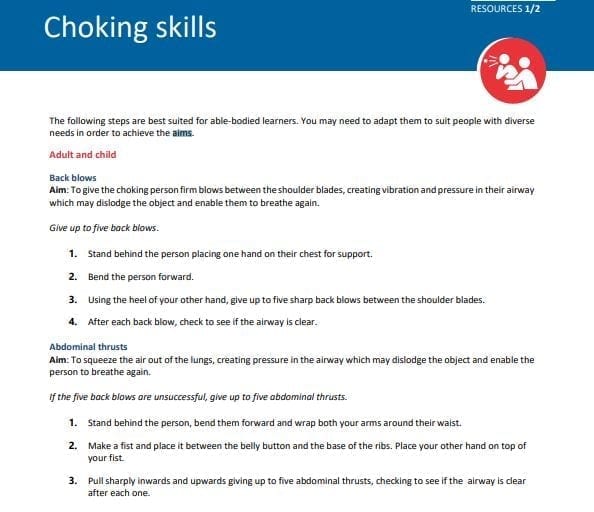Choking skills