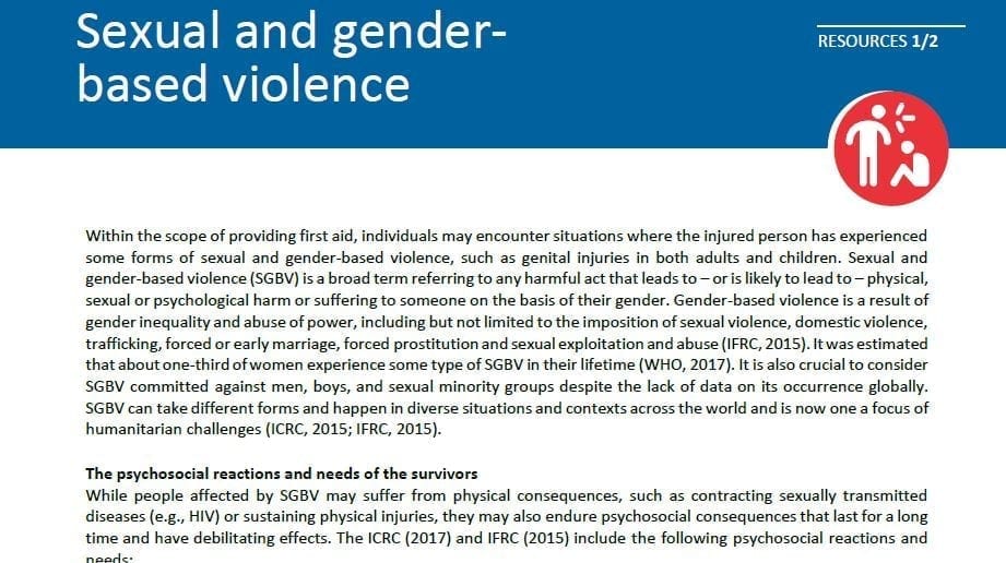 Sexual and gender- based violence