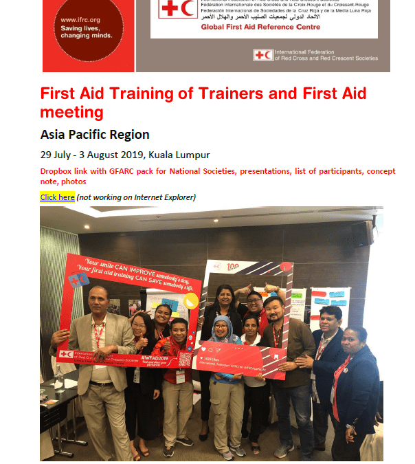 Training for Trainers Asia Pacific Report