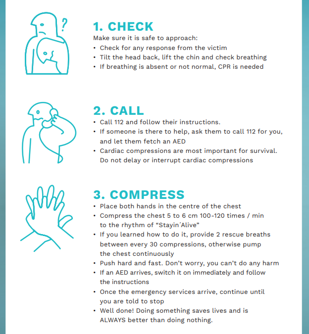 Cardiopulmonary resuscitation steps Flyer